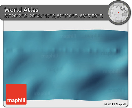 Satellite 3D Map of the Area around 21° 3' 11" S, 87° 37' 30" E