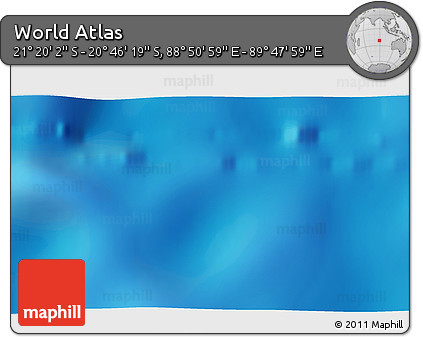 Physical 3D Map of the Area around 21° 3' 11" S, 89° 19' 29" E