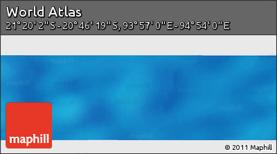 Physical Panoramic Map of the Area around 21° 3' 11" S, 94° 25' 30" E