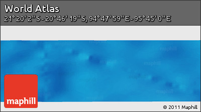 Physical Panoramic Map of the Area around 21° 3' 11" S, 95° 16' 30" E