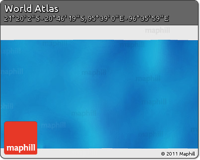 Shaded Relief 3D Map of the Area around 21° 3' 11" S, 96° 7' 30" E