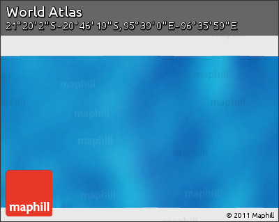 Shaded Relief 3D Map of the Area around 21° 3' 11" S, 96° 7' 30" E