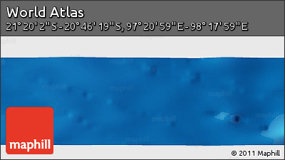Physical Panoramic Map of the Area around 21° 3' 11" S, 97° 49' 29" E