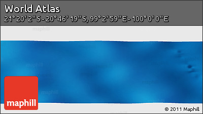 Physical Panoramic Map of the Area around 21° 3' 11" S, 99° 31' 30" E
