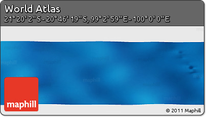 Physical Panoramic Map of the Area around 21° 3' 11" S, 99° 31' 30" E