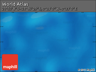 Physical Map of the Area around 21° 33' 19" S, 0° 4' 30" E