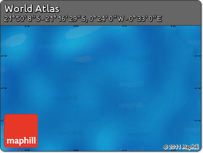 Physical Map of the Area around 21° 33' 19" S, 0° 4' 30" E