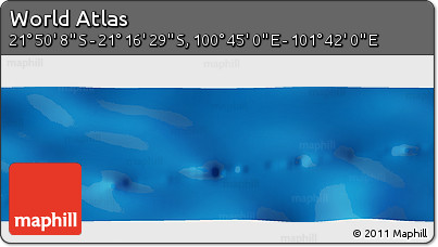 Physical Panoramic Map of the Area around 21° 33' 19" S, 101° 13' 29" E