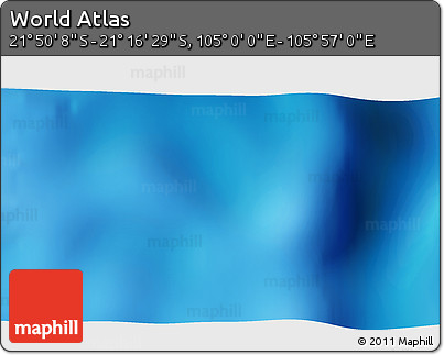 Physical 3D Map of the Area around 21° 33' 19" S, 105° 28' 29" E