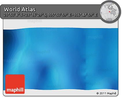 Physical 3D Map of the Area around 21° 33' 19" S, 106° 19' 29" E