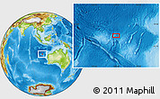 Physical Location Map of the area around 21° 33' 19" S, 106° 19' 29" E