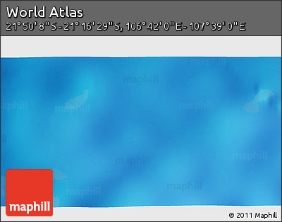 Physical 3D Map of the Area around 21° 33' 19" S, 107° 10' 30" E