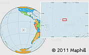 Political Location Map of the area around 21° 33' 19" S, 107° 1' 30" W