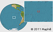 Satellite Location Map of the area around 21° 33' 19" S, 108° 43' 29" W