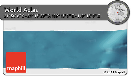 Satellite Panoramic Map of the Area around 21° 33' 19" S, 109° 43' 29" E