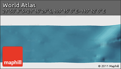 Satellite Panoramic Map of the Area around 21° 33' 19" S, 109° 43' 29" E