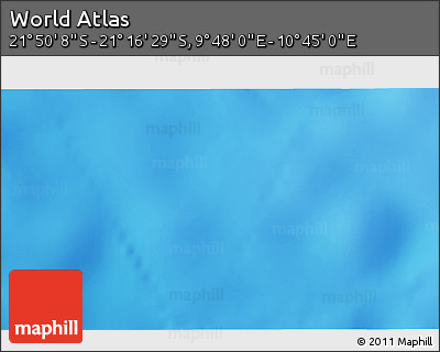 Shaded Relief 3D Map of the Area around 21° 33' 19" S, 10° 16' 30" E