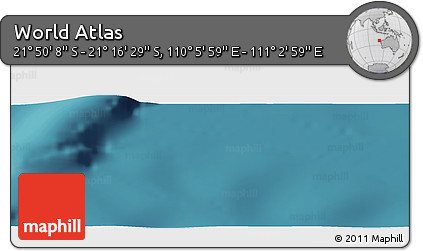 Satellite Panoramic Map of the Area around 21° 33' 19" S, 110° 34' 29" E