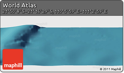 Satellite Panoramic Map of the Area around 21° 33' 19" S, 110° 34' 29" E