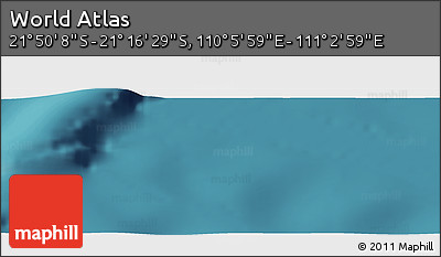 Satellite Panoramic Map of the Area around 21° 33' 19" S, 110° 34' 29" E