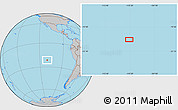 Gray Location Map of the area around 21° 33' 19" S, 110° 25' 30" W