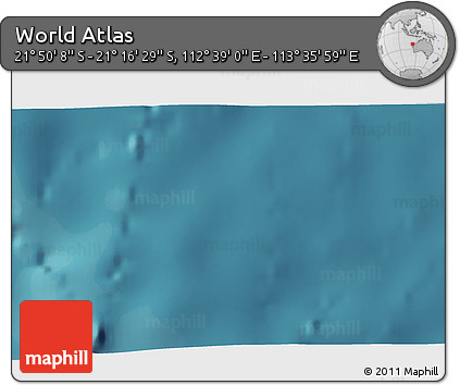 Satellite 3D Map of the Area around 21° 33' 19" S, 113° 7' 30" E