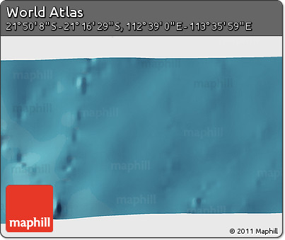 Satellite 3D Map of the Area around 21° 33' 19" S, 113° 7' 30" E