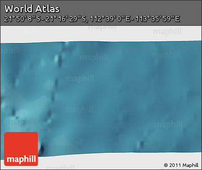 Satellite 3D Map of the Area around 21° 33' 19" S, 113° 7' 30" E