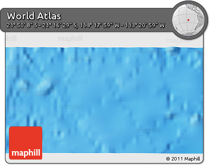 Physical 3D Map of the Area around 21° 33' 19" S, 113° 49' 29" W
