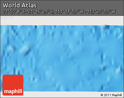 Physical 3D Map of the Area around 21° 33' 19" S, 113° 49' 29" W