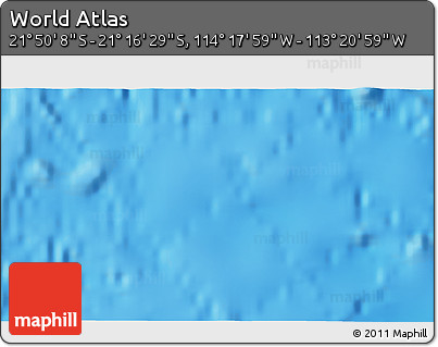 Physical 3D Map of the Area around 21° 33' 19" S, 113° 49' 29" W
