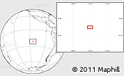Blank Location Map of the area around 21° 33' 19" S, 114° 40' 30" W