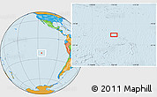 Political Location Map of the area around 21° 33' 19" S, 114° 40' 30" W