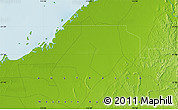 Physical Map of the area around 21° 33' 19" S, 115° 40' 30" E