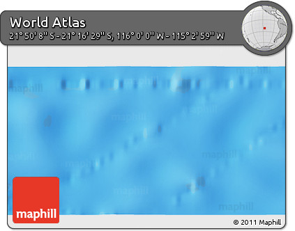 Physical 3D Map of the Area around 21° 33' 19" S, 115° 31' 30" W
