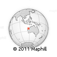 Outline Map of the Area around 21° 33' 19" S, 116° 31' 30" E, rectangular outline