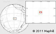Blank Location Map of the area around 21° 33' 19" S, 116° 22' 30" W