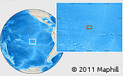 Shaded Relief Location Map of the area around 21° 33' 19" S, 116° 22' 30" W