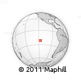 Outline Map of the Area around 21° 33' 19" S, 116° 22' 30" W, rectangular outline