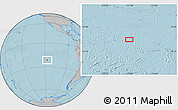 Gray Location Map of the area around 21° 33' 19" S, 117° 13' 29" W, hill shading