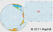 Political Location Map of the area around 21° 33' 19" S, 117° 13' 29" W