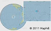 Savanna Style Location Map of the area around 21° 33' 19" S, 117° 13' 29" W, hill shading