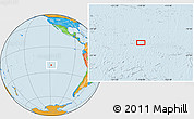 Political Location Map of the area around 21° 33' 19" S, 118° 4' 29" W