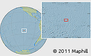 Savanna Style Location Map of the area around 21° 33' 19" S, 118° 4' 29" W, hill shading