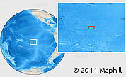 Shaded Relief Location Map of the area around 21° 33' 19" S, 118° 55' 30" W