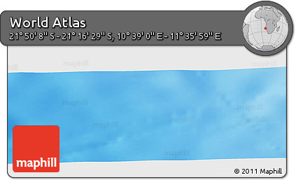 Physical Panoramic Map of the Area around 21° 33' 19" S, 11° 7' 30" E