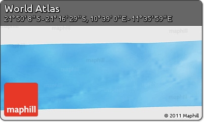Physical Panoramic Map of the Area around 21° 33' 19" S, 11° 7' 30" E