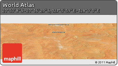 Satellite Panoramic Map of the Area around 21° 33' 19" S, 127° 34' 30" E