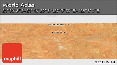 Satellite Panoramic Map of the Area around 21° 33' 19" S, 127° 34' 30" E