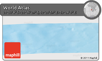 Physical Panoramic Map of the Area around 21° 33' 19" S, 12° 49' 29" E
